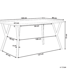 Beliani Ruokapöytä Tumma Puu/musta BRAVO Useita Kokoja -Ruokapöydät Myyntikauppa undef src sa picid 798609 type whitesh image