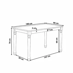 Beliani Ruokapöytä Valkoinen CARY Useita Kokoja -Ruokapöydät Myyntikauppa undef src sa picid 798997 type whitesh image scaled