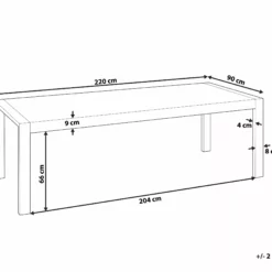 Beliani Ruokapöytä Valkoinen/hopea 220 X 90 Cm ARCTIC I -Ruokapöydät Myyntikauppa undef src sa picid 799536 type whitesh image scaled