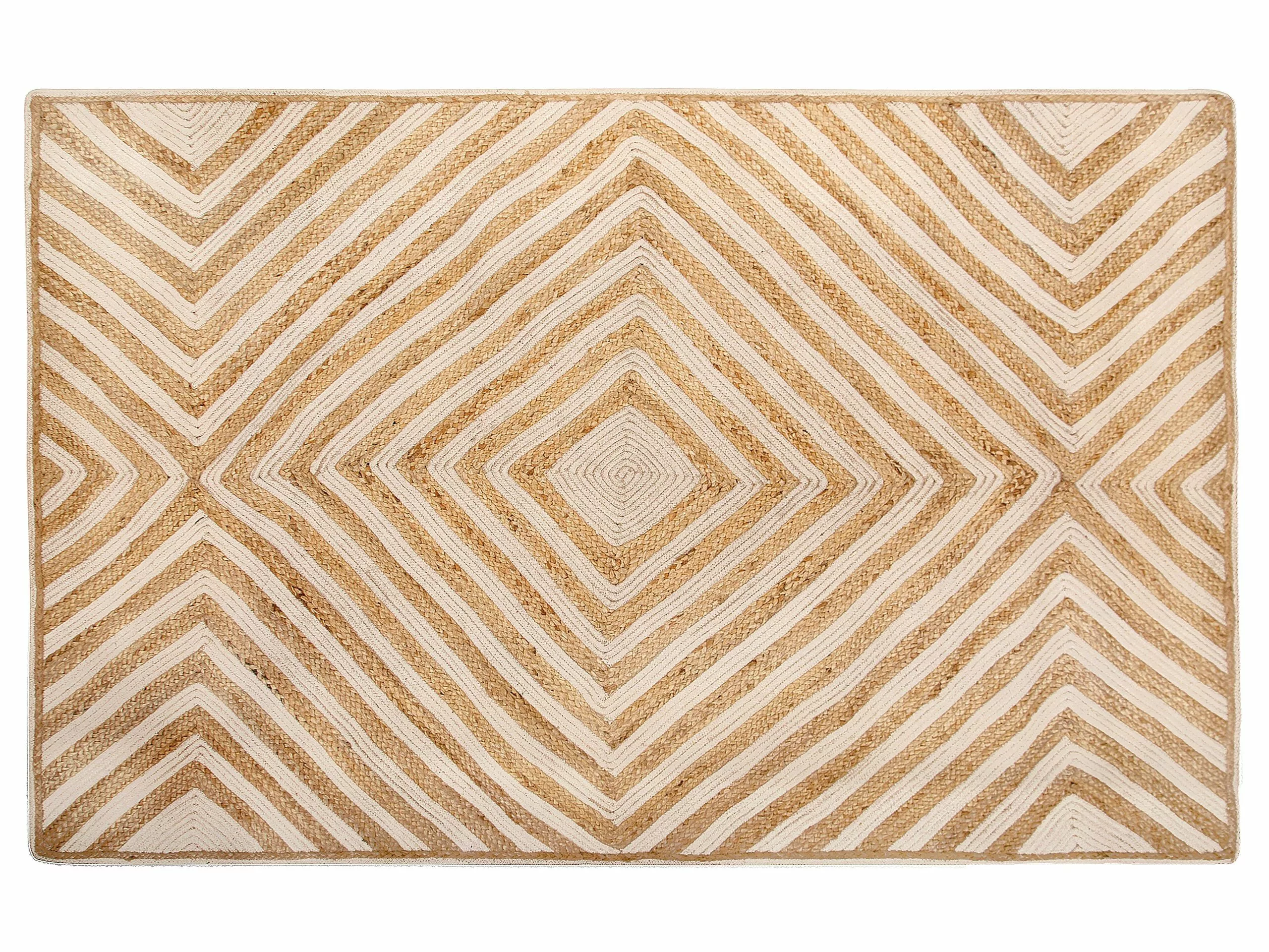 Beliani Matto Puuvilla Beige PIRLI Useita Kokoja - Image 7