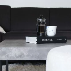 Beliani Sohvapöytä Harmaa/musta DELUZ 12 Beliani Sohvapöytä Harmaa/musta DELUZ -Ruokapöydät Myyntikauppa undef src sa picid 804627 type whitesh image scaled