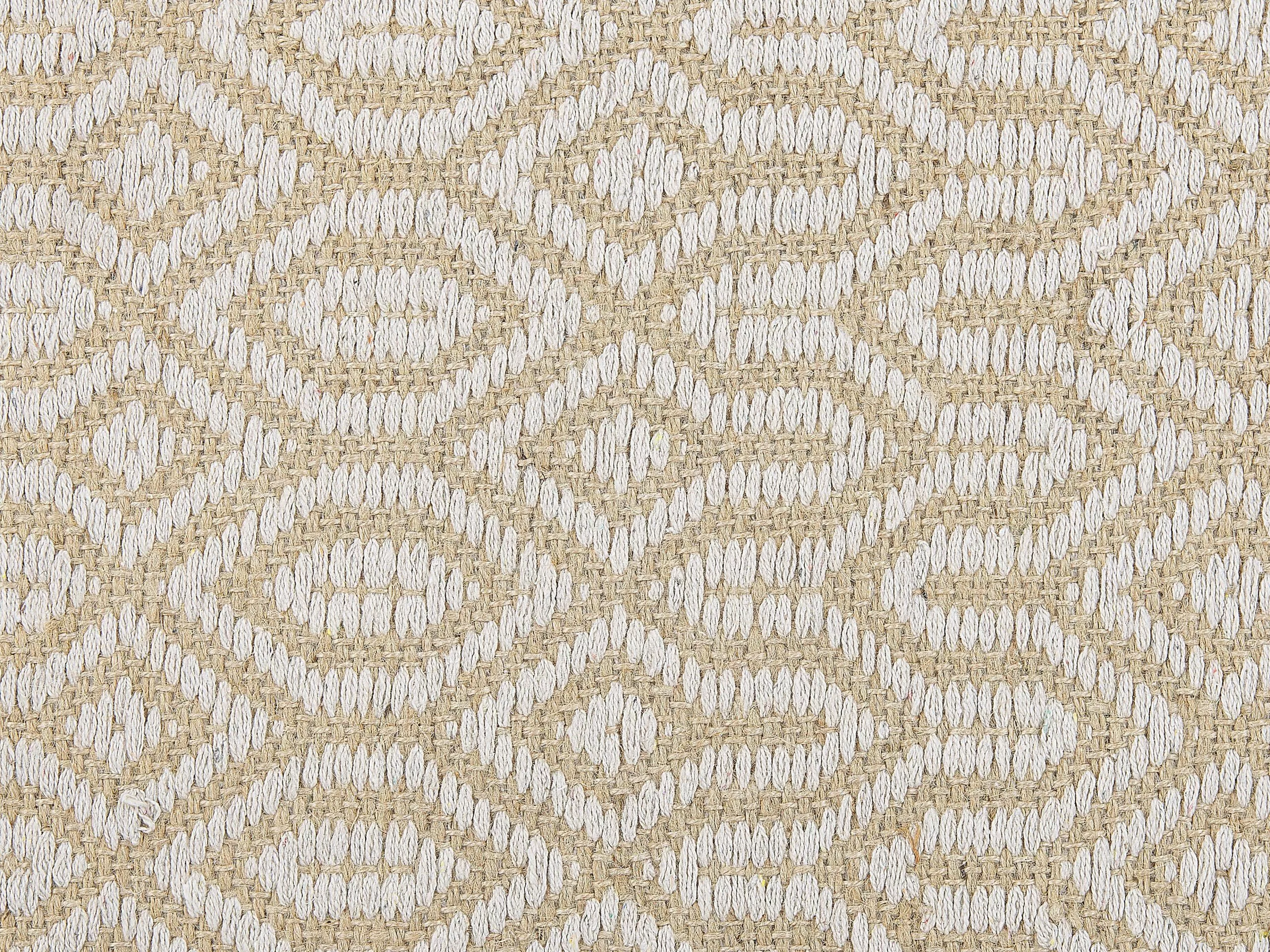 Beliani Matto Juutti Beige POZANTI Useita Kokoja 6 Beliani Matto Juutti Beige POZANTI Useita Kokoja - Image 4