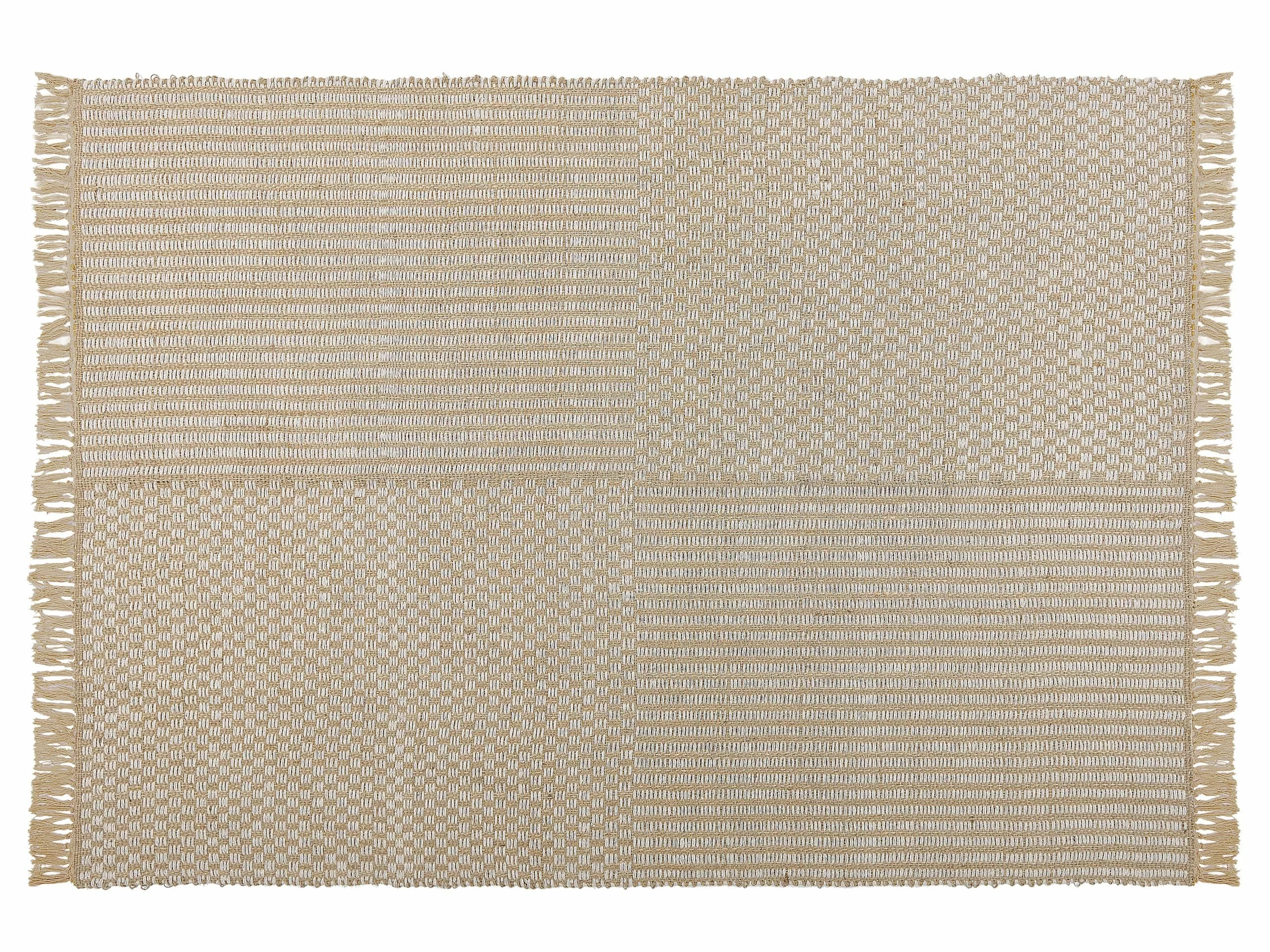 Beliani Matto Juutti Beige ADABAG Useita Kokoja - Image 3