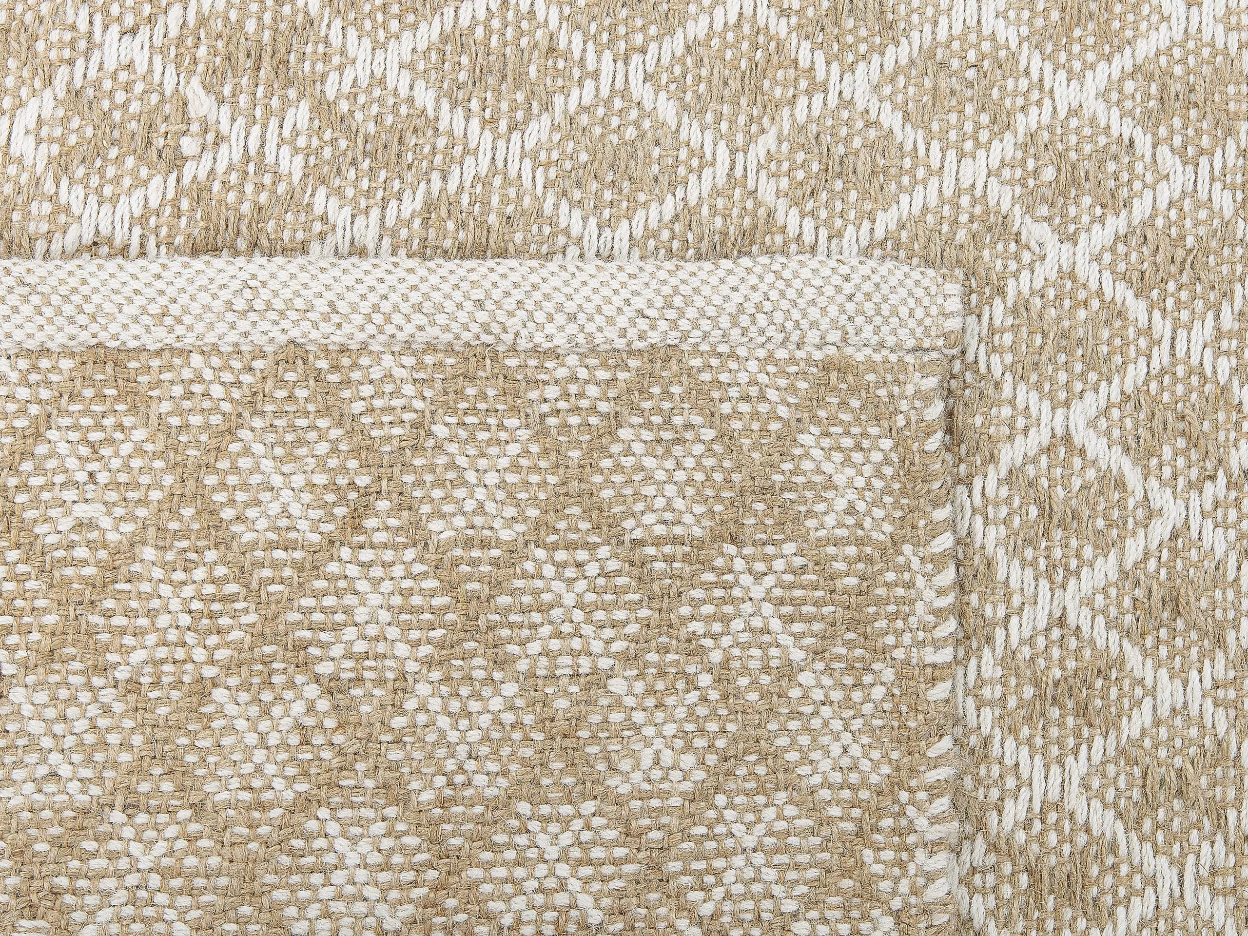 Beliani Matto Juutti Beige AKBEZ Useita Kokoja 7 Beliani Matto Juutti Beige AKBEZ Useita Kokoja - Image 5