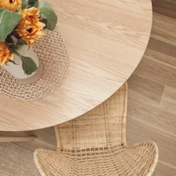 Beliani Ruokapöytä Vaalea Puu/valkoinen ⌀ 120 Cm JACKSONVILLE -Ruokapöydät Myyntikauppa undef src sa picid 812975 type whitesh image scaled