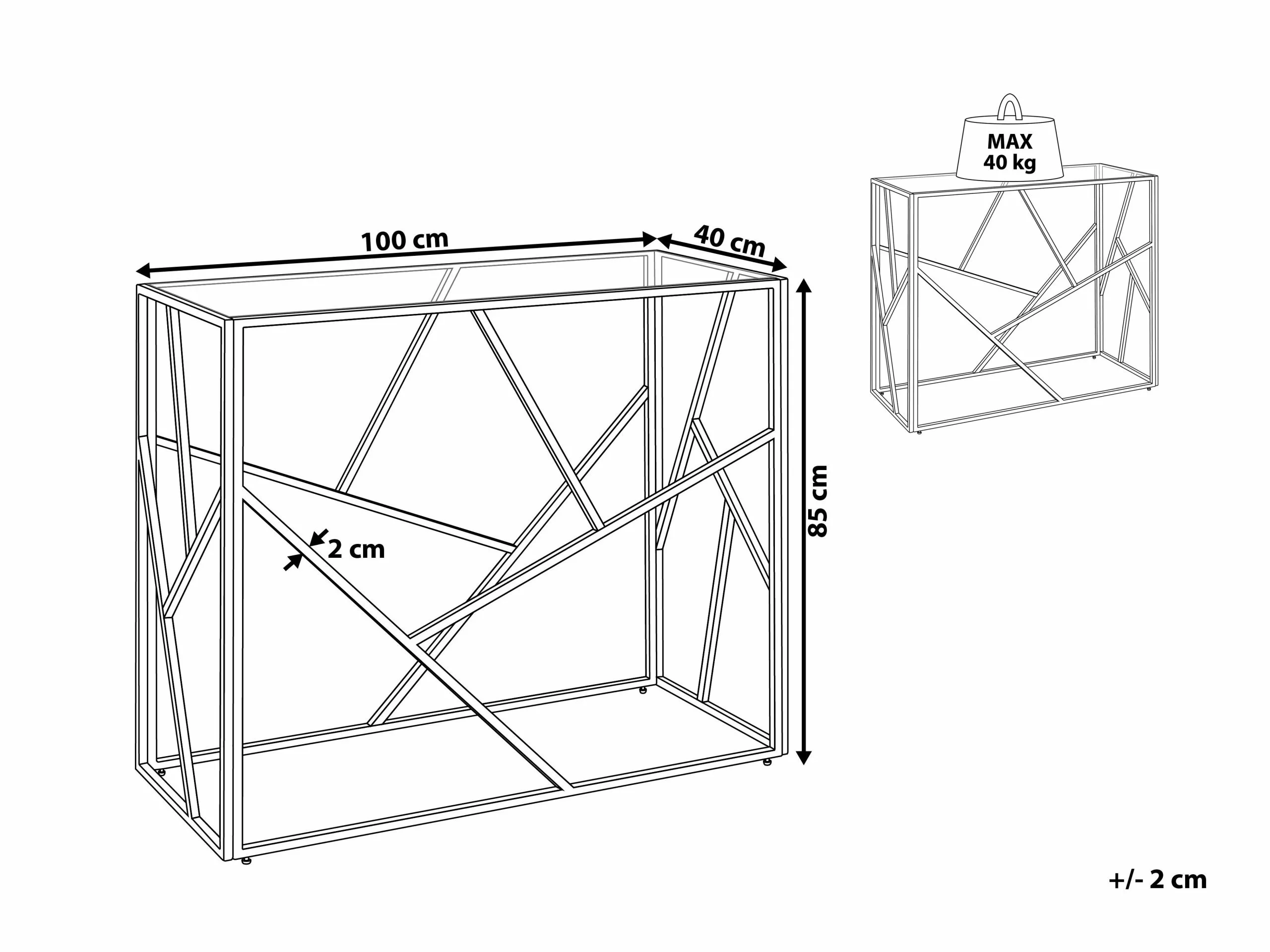 Beliani Konsolipöytä Lasitasolla Metalli Hopea ORLAND 10 Beliani Konsolipöytä Lasitasolla Metalli Hopea ORLAND - Image 8