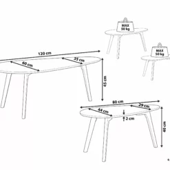 Beliani Sohvapöytäsetti Harmaa/vaalea Puu 2 Kpl FLY III 21 Beliani Sohvapöytäsetti Harmaa/vaalea Puu 2 Kpl FLY III -Ruokapöydät Myyntikauppa undef src sa picid 814957 type whitesh image scaled