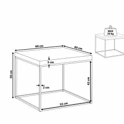 Beliani Sivupöytä Tumma Puu/musta DELANO -Ruokapöydät Myyntikauppa undef src sa picid 815091 type whitesh image scaled