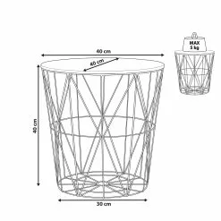 Beliani Sivupöytä Metalli Säilytystila Valkoinen LANARK -Ruokapöydät Myyntikauppa undef src sa picid 815103 type whitesh image scaled