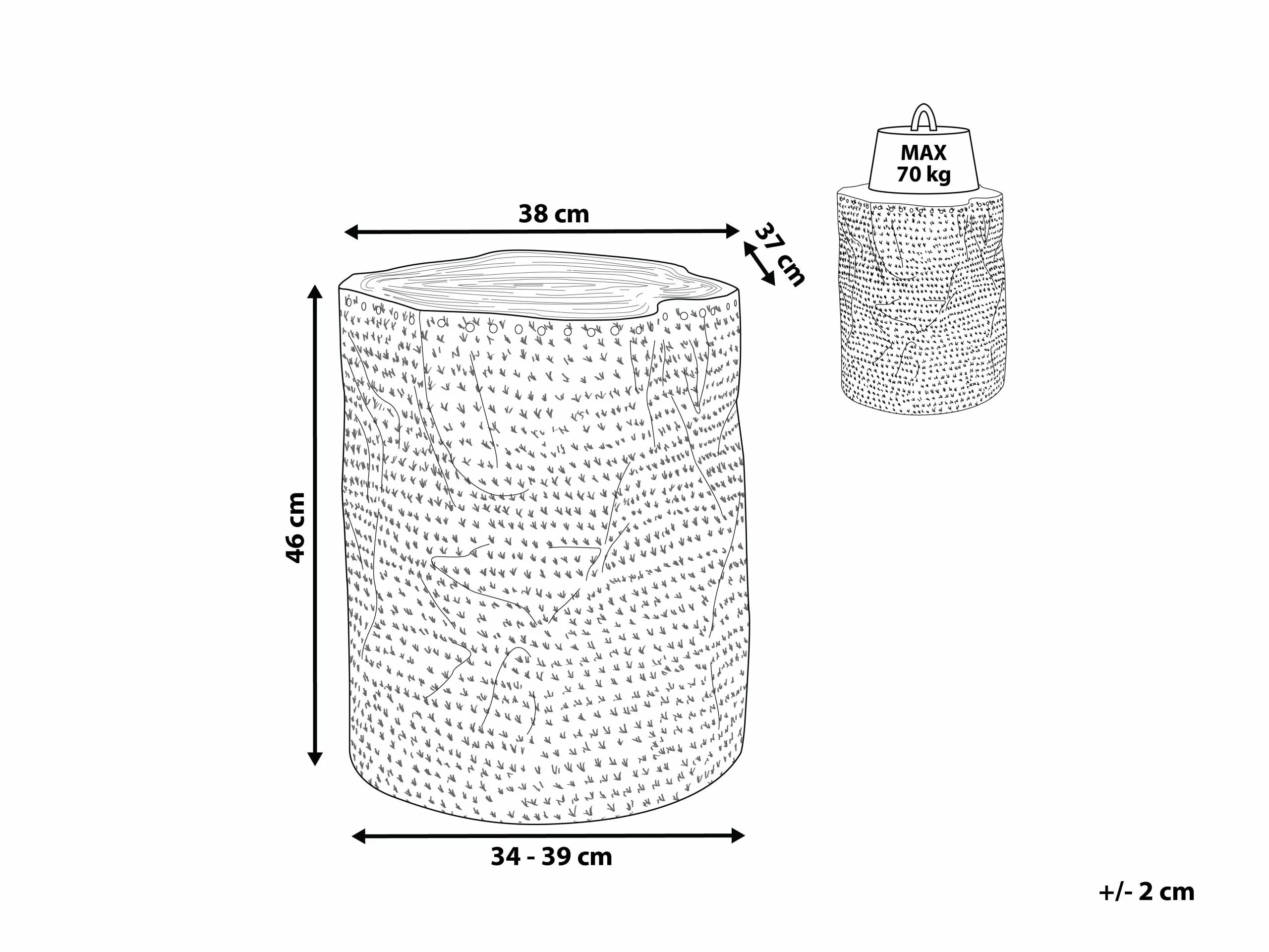 Beliani Sivupöytä Tiikki Hopea GORDON - Image 10