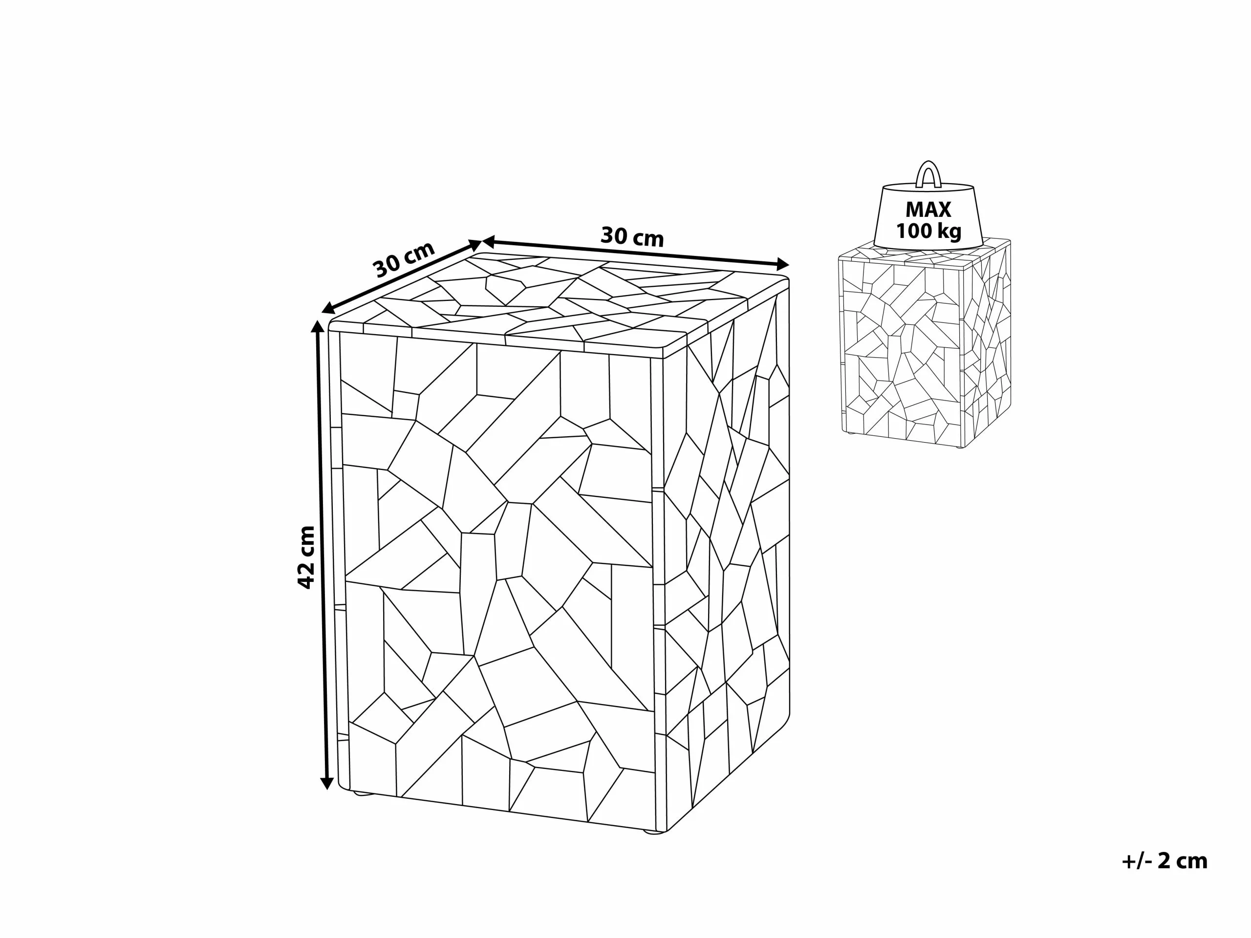 Beliani Sivupöytä Tiikki Vaalea Puu NELSON - Image 10