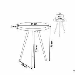 Beliani Sivupöytä Tumma Puu/hopea RAMONA -Ruokapöydät Myyntikauppa undef src sa picid 815141 type whitesh image scaled