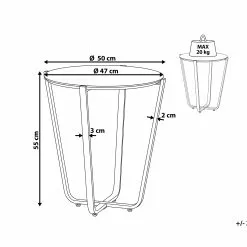 Beliani Sivupöytä Valkoinen/musta VALERA -Ruokapöydät Myyntikauppa undef src sa picid 815145 type whitesh image scaled