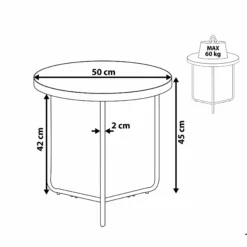Beliani Sohvapöytä Pieni Vaalea Puu/musta MELODY -Ruokapöydät Myyntikauppa undef src sa picid 815459 type whitesh image scaled