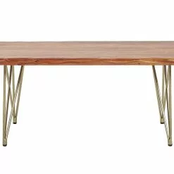 Beliani Sohvapöytä Akasiapuu Vaalea Puu/kulta RALEY -Ruokapöydät Myyntikauppa undef src sa picid 816825 type whitesh image scaled