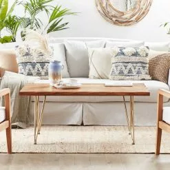 Beliani Sohvapöytä Akasiapuu Vaalea Puu/kulta RALEY -Ruokapöydät Myyntikauppa undef src sa picid 816830 type whitesh image scaled