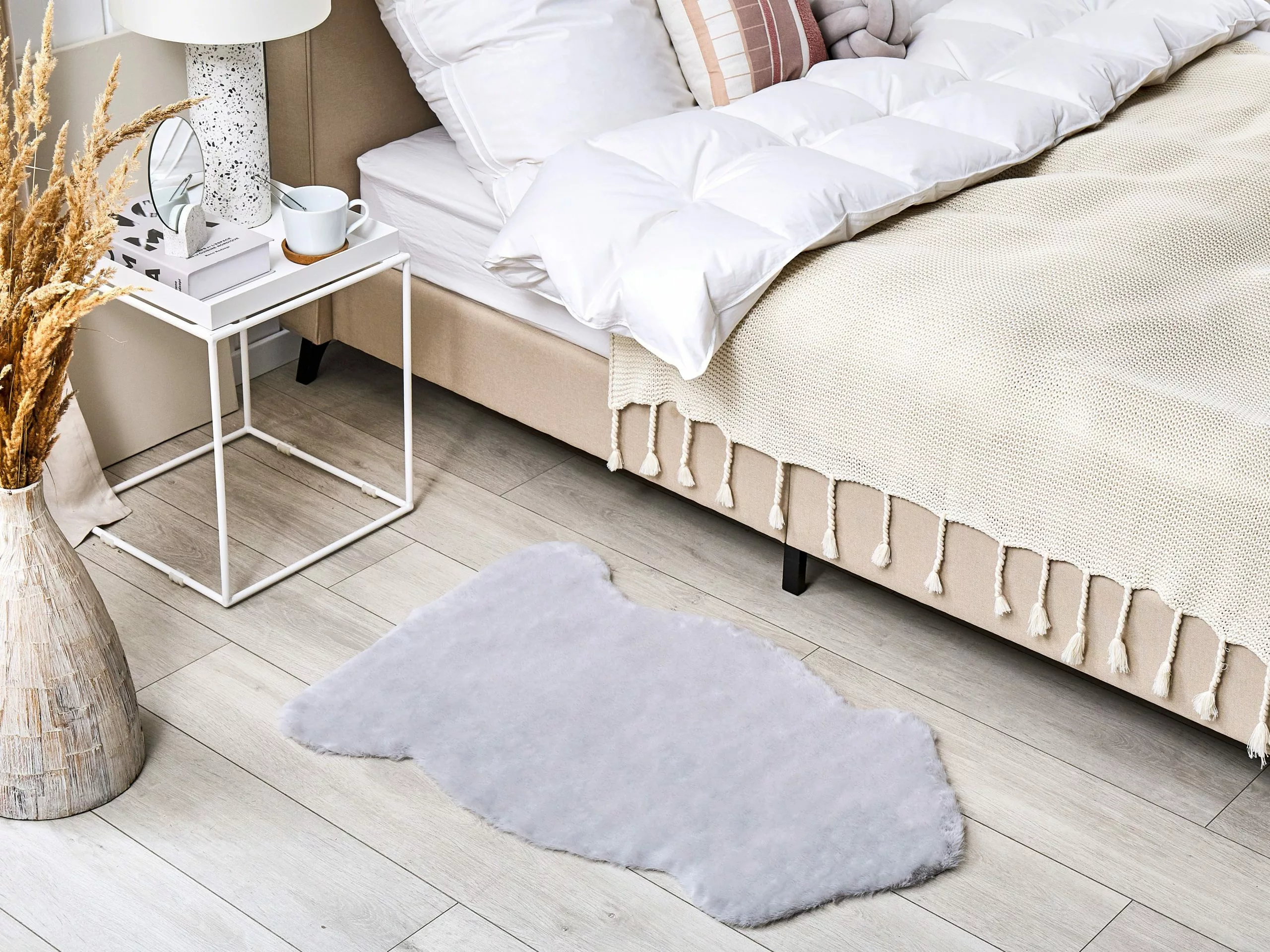 Beliani Tekotalja Harmaa 60 X 90 Cm UNDARA - Image 3