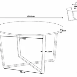 Beliani Sohvapöytä Tumma Puu/musta ORICK 13 Beliani Sohvapöytä Tumma Puu/musta ORICK -Ruokapöydät Myyntikauppa undef src sa picid 821104 type whitesh image