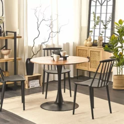 Beliani Ruokapöytä Vaalea Puu/musta ⌀ 90 Cm BOCA 9 Beliani Ruokapöytä Vaalea Puu/musta ⌀ 90 Cm BOCA -Ruokapöydät Myyntikauppa undef src sa picid 821583 type color image scaled