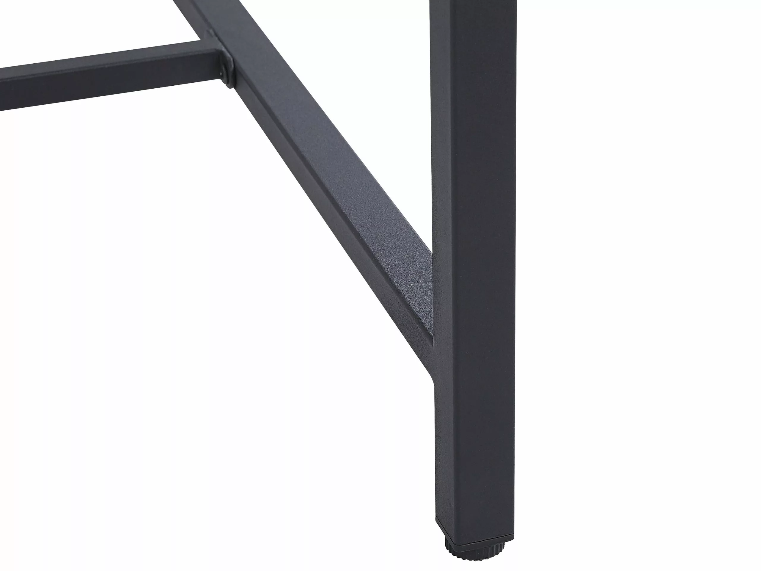 Beliani Ruokapöytä Tumma Puu/musta 160 X 80 Cm SARITAS - Image 5