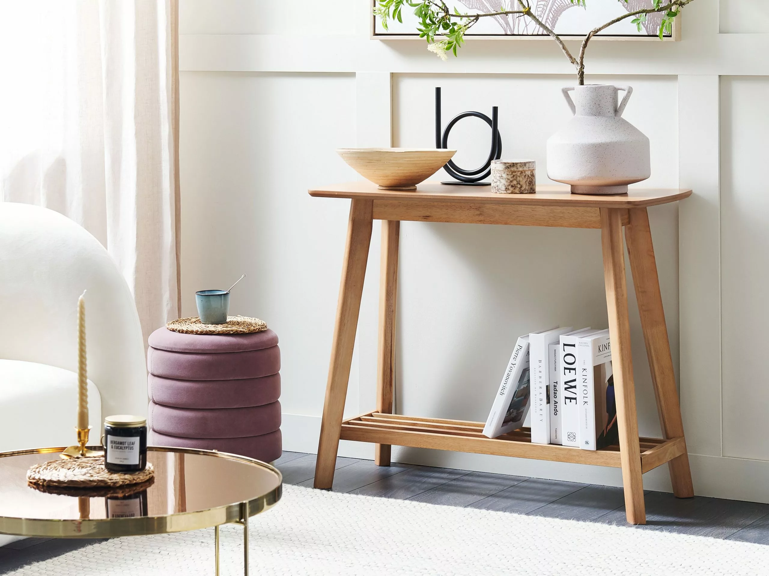 Beliani Konsolipöytä Vaalea Puu TULARE 4 Beliani Konsolipöytä Vaalea Puu TULARE - Image 2