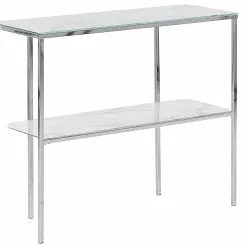 Beliani Konsolipöytä Teräs Marmorikuvio Valkoinen/hopea CALVERT 13 Beliani Konsolipöytä Teräs Marmorikuvio Valkoinen/hopea CALVERT -Ruokapöydät Myyntikauppa undef src sa picid 823491 type whitesh image scaled