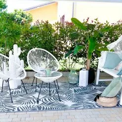 Beliani Ulkomatto Kaksipuolinen Musta 120 X 180 Cm KOTA -Ruokapöydät Myyntikauppa undef src sa picid 823526 type whitesh image scaled