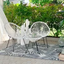 Beliani Ulkomatto Kaksipuolinen Musta 120 X 180 Cm KOTA -Ruokapöydät Myyntikauppa undef src sa picid 823527 type whitesh image scaled