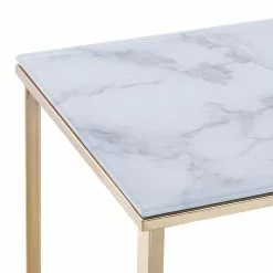 Beliani Konsolipöytä Marmorikuvio Valkoinen/kulta ROYSE 12 Beliani Konsolipöytä Marmorikuvio Valkoinen/kulta ROYSE -Ruokapöydät Myyntikauppa undef src sa picid 823973 type whitesh image scaled
