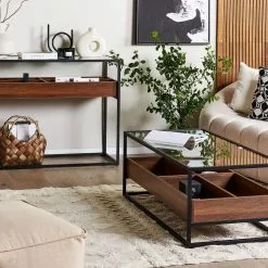 Beliani Konsolipöytä Lasitasolla Tumma Puu/musta WACO 16 Beliani Konsolipöytä Lasitasolla Tumma Puu/musta WACO -Ruokapöydät Myyntikauppa undef src sa picid 825576 type whitesh image scaled