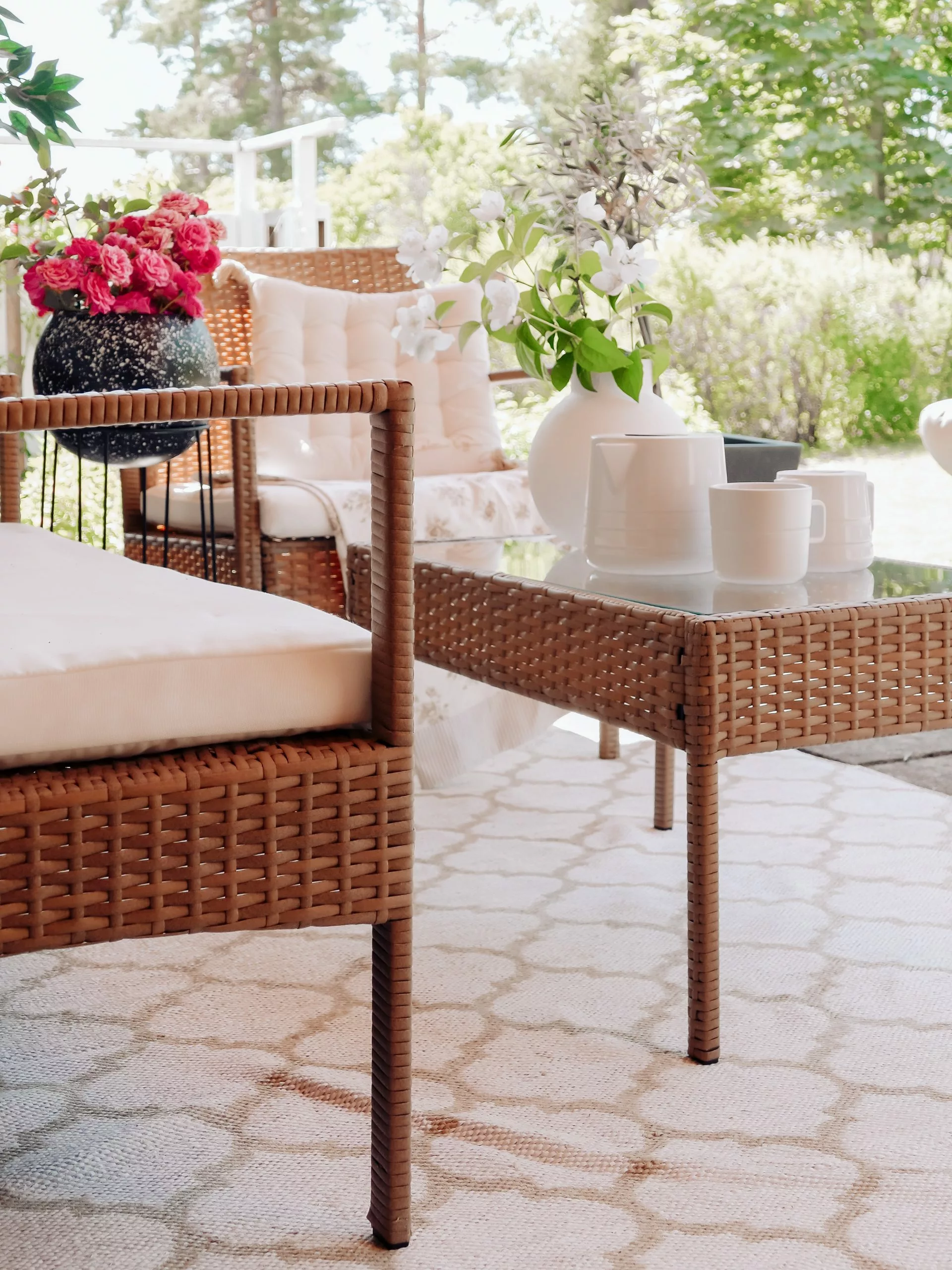 Beliani Ulkomatto Kaksipuolinen Beige AKSU Useita Kokoja 8 Beliani Ulkomatto Kaksipuolinen Beige AKSU Useita Kokoja - Image 6