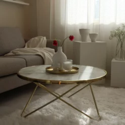 Beliani Sohvapöytä Metalli Marmorikuvio Valkoinen/kulta MERIDIAN II 18 Beliani Sohvapöytä Metalli Marmorikuvio Valkoinen/kulta MERIDIAN II -Ruokapöydät Myyntikauppa undef src sa picid 829077 type whitesh image scaled