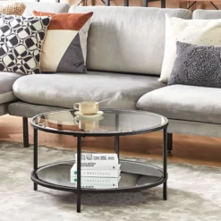 Beliani Sohvapöytä Lasitasolla Rauta Musta BIRNEY 11 Beliani Sohvapöytä Lasitasolla Rauta Musta BIRNEY -Ruokapöydät Myyntikauppa undef src sa picid 829601 type color image scaled