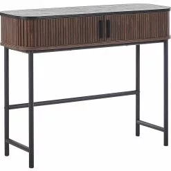 Beliani Konsolipöytä Tumma Puu/musta JOSE