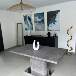 Beliani Ruokapöytä Harmaa 160 X 90 Cm PASADENA -Ruokapöydät Myyntikauppa undef src sa picid 834734 type whitesh image scaled