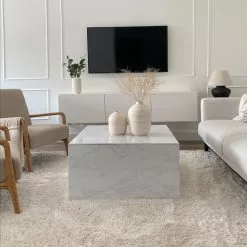 Beliani Matto Kangas Valkoinen EVREN Useita Kokoja -Ruokapöydät Myyntikauppa undef src sa picid 836699 type whitesh image scaled