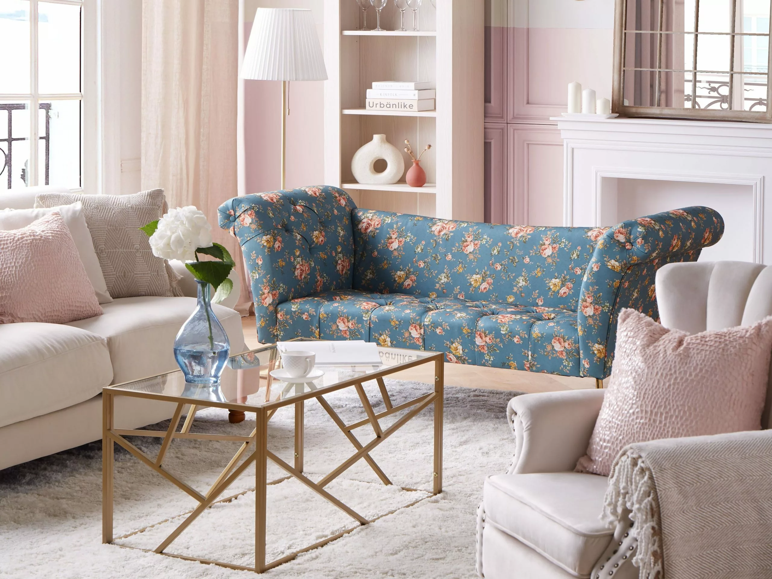 Beliani Sohvapöytä Lasitasolla Metalli Kulta ORLAND - Image 3