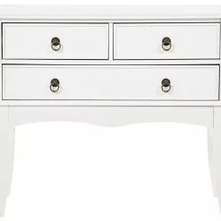 Beliani Konsolipöytä 3 Laatikkoa Valkoinen LAMAR -Ruokapöydät Myyntikauppa undef src sa picid 840567 type whitesh image scaled