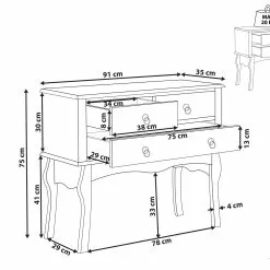 Beliani Konsolipöytä 3 Laatikkoa Valkoinen LAMAR -Ruokapöydät Myyntikauppa undef src sa picid 840579 type whitesh image scaled