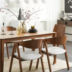 Beliani Ruokapöytä Tumma Puu 160 X 90 Cm LOTTIE -Ruokapöydät Myyntikauppa undef src sa picid 845094 type whitesh image scaled