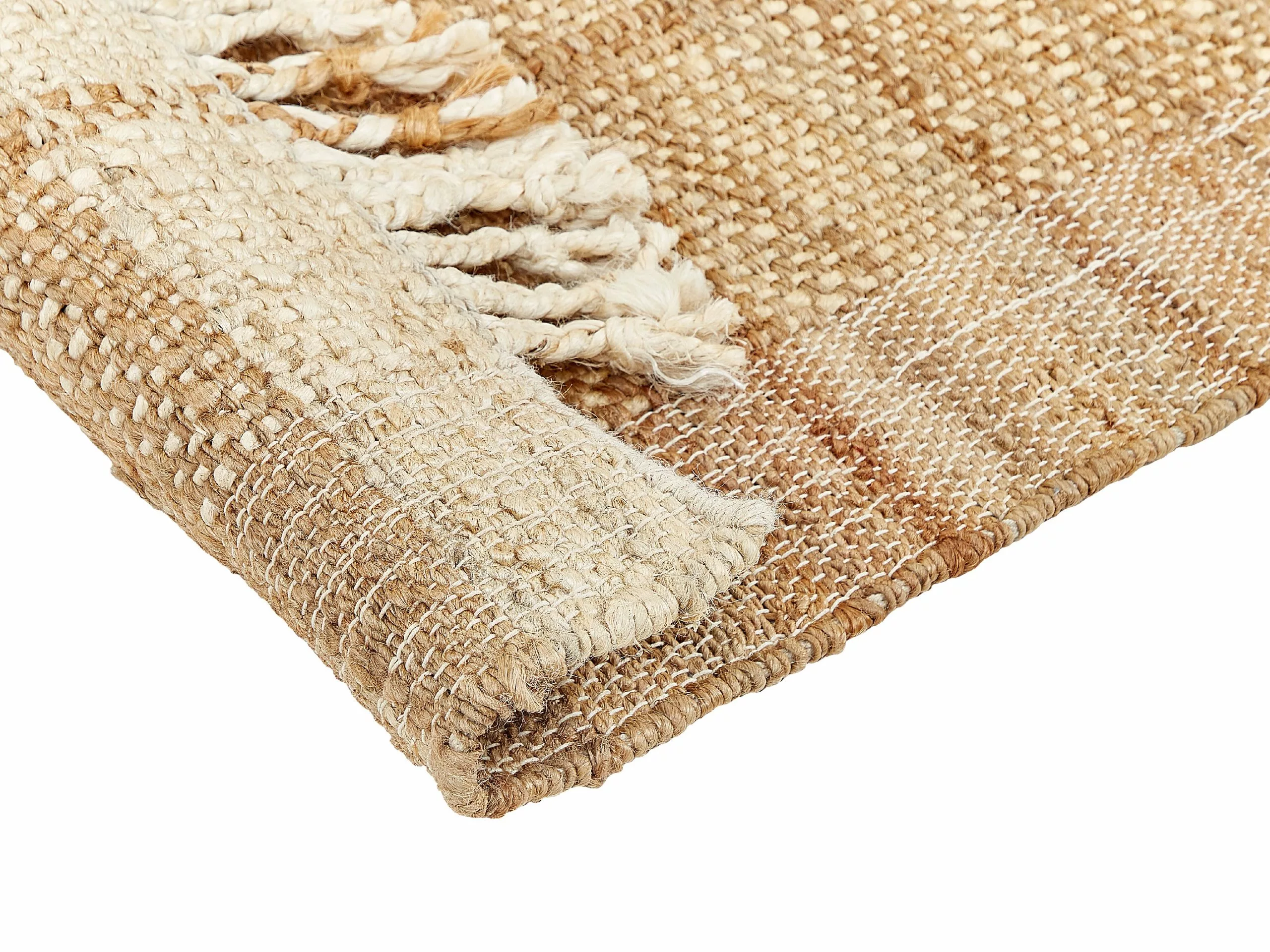 Beliani Matto Juutti Beige KARKIN Useita Kokoja - Image 6