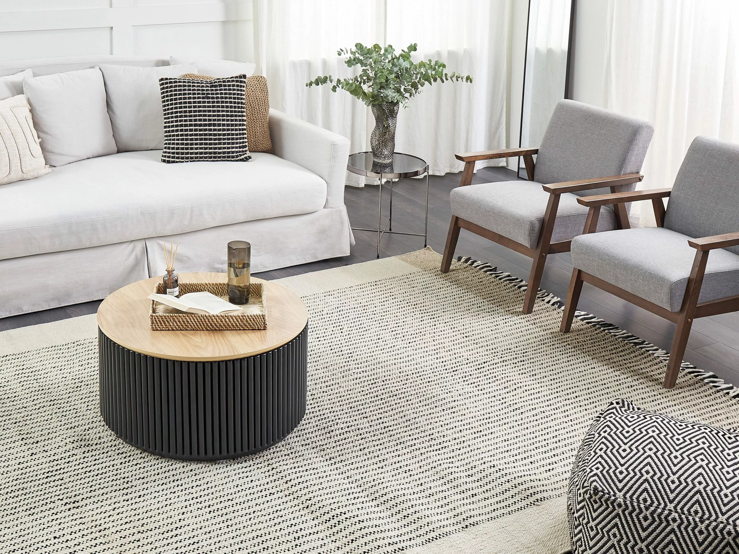 Beliani Matto Villa Beige/musta DIVARLI Useita Kokoja - Image 2