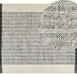 Beliani Matto Villa Valkoinen/musta KETENLI Useita Kokoja