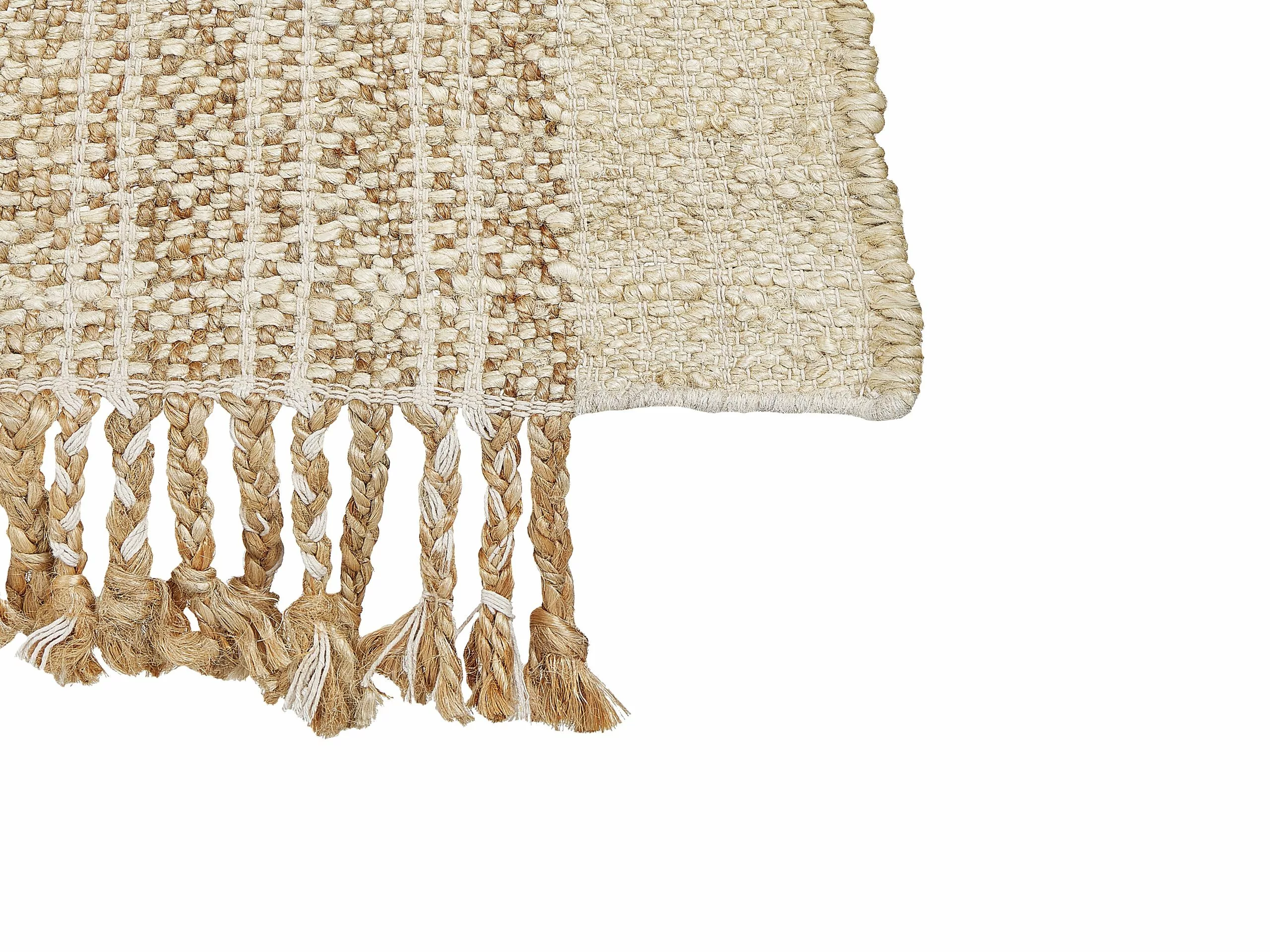 Beliani Matto Juutti Beige ORTAOBA Useita Kokoja 8 Beliani Matto Juutti Beige ORTAOBA Useita Kokoja - Image 6