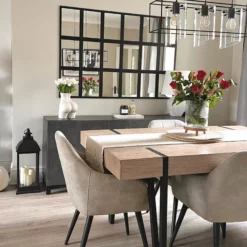 Beliani Ruokapöytä Vaaleanharmaa/musta 150 X 90 Cm ADENA -Ruokapöydät Myyntikauppa undef src sa picid 847926 type whitesh image