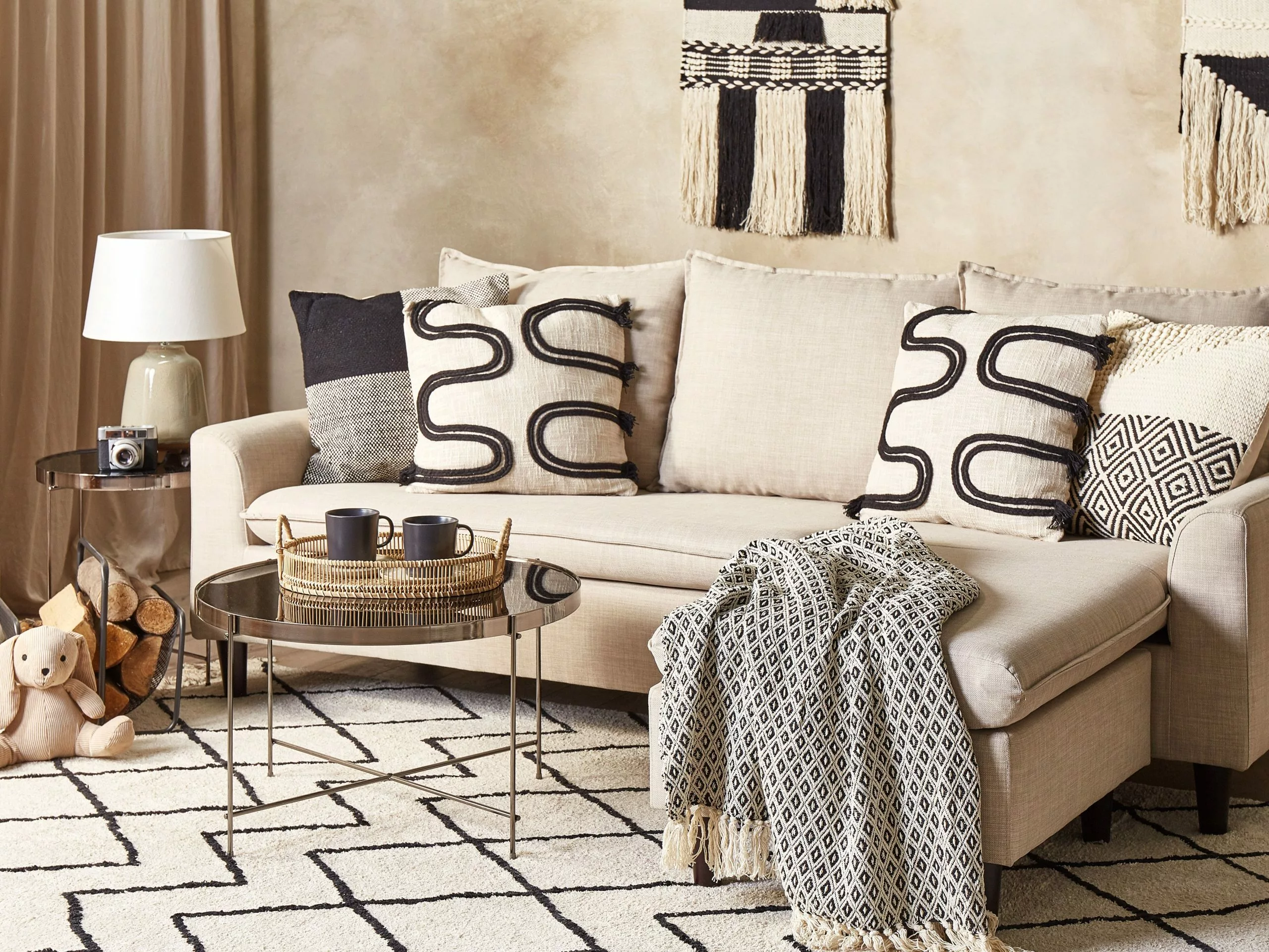 Beliani Sohvapöytä Peililasitasolla Rauta Hopea LUCEA - Image 6