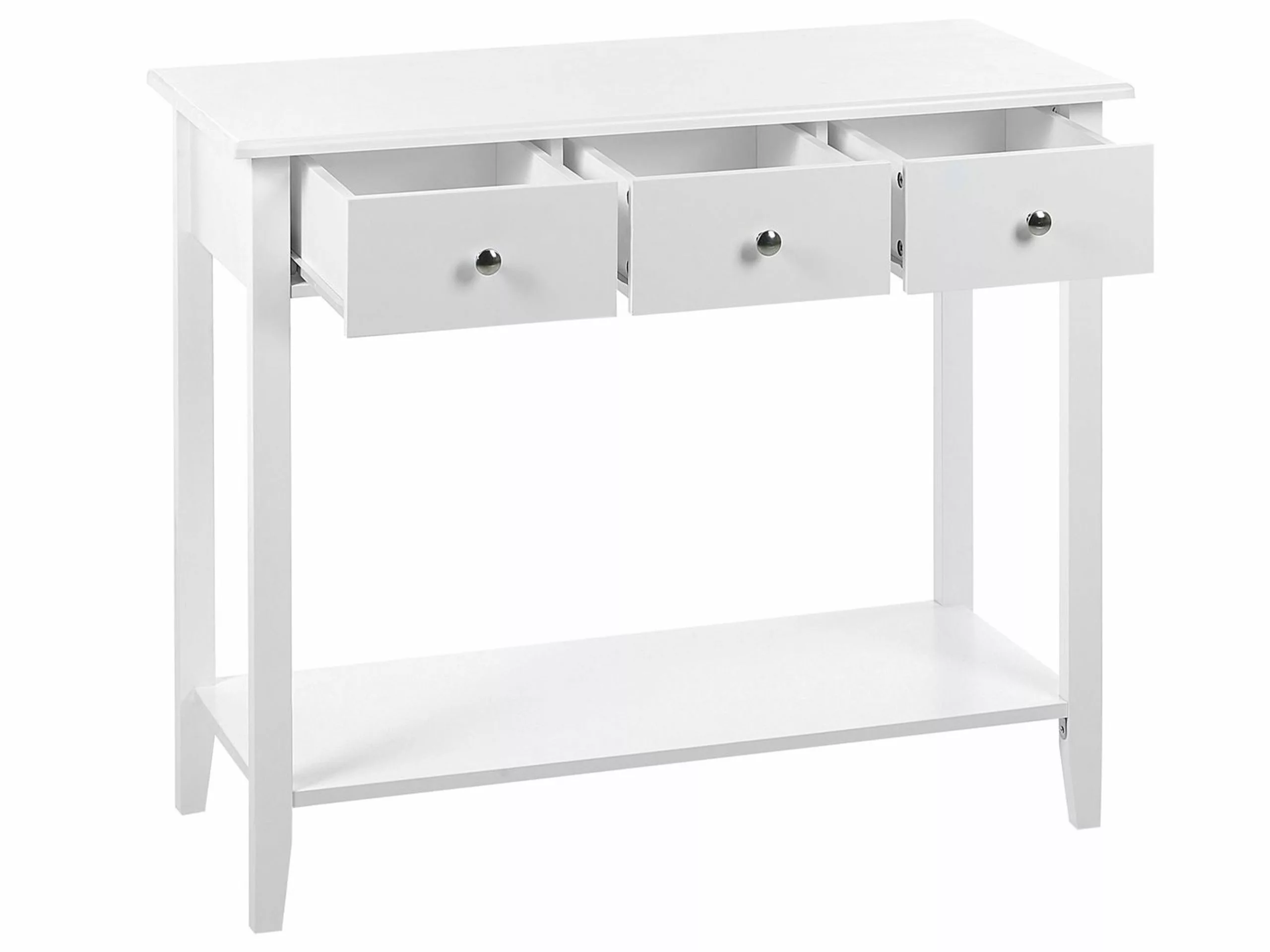 Beliani Konsolipöytä 3 Laatikkoa Valkoinen GALVA - Image 6