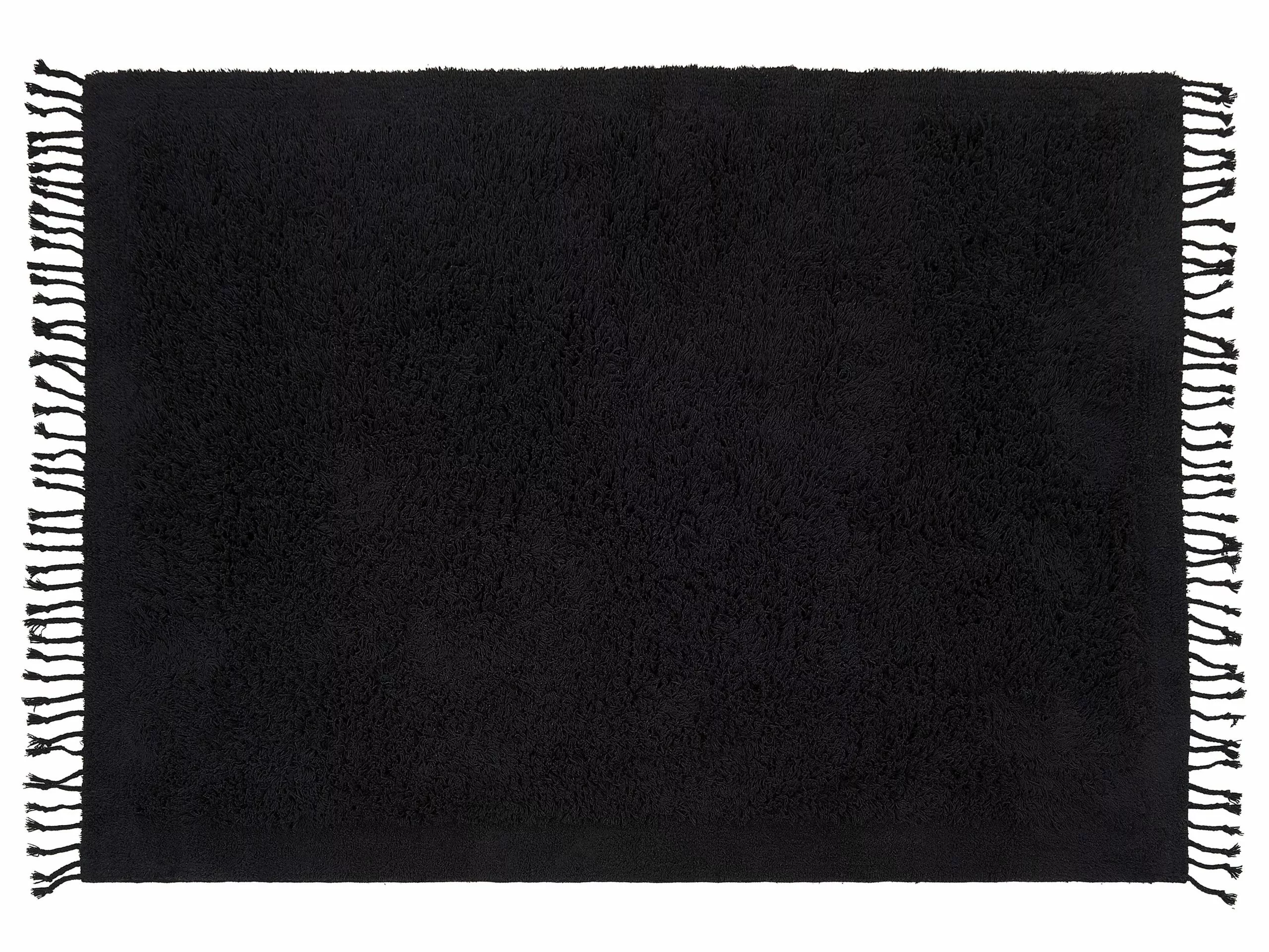 Beliani Matto Puuvilla Musta BITLIS Useita Kokoja - Image 3