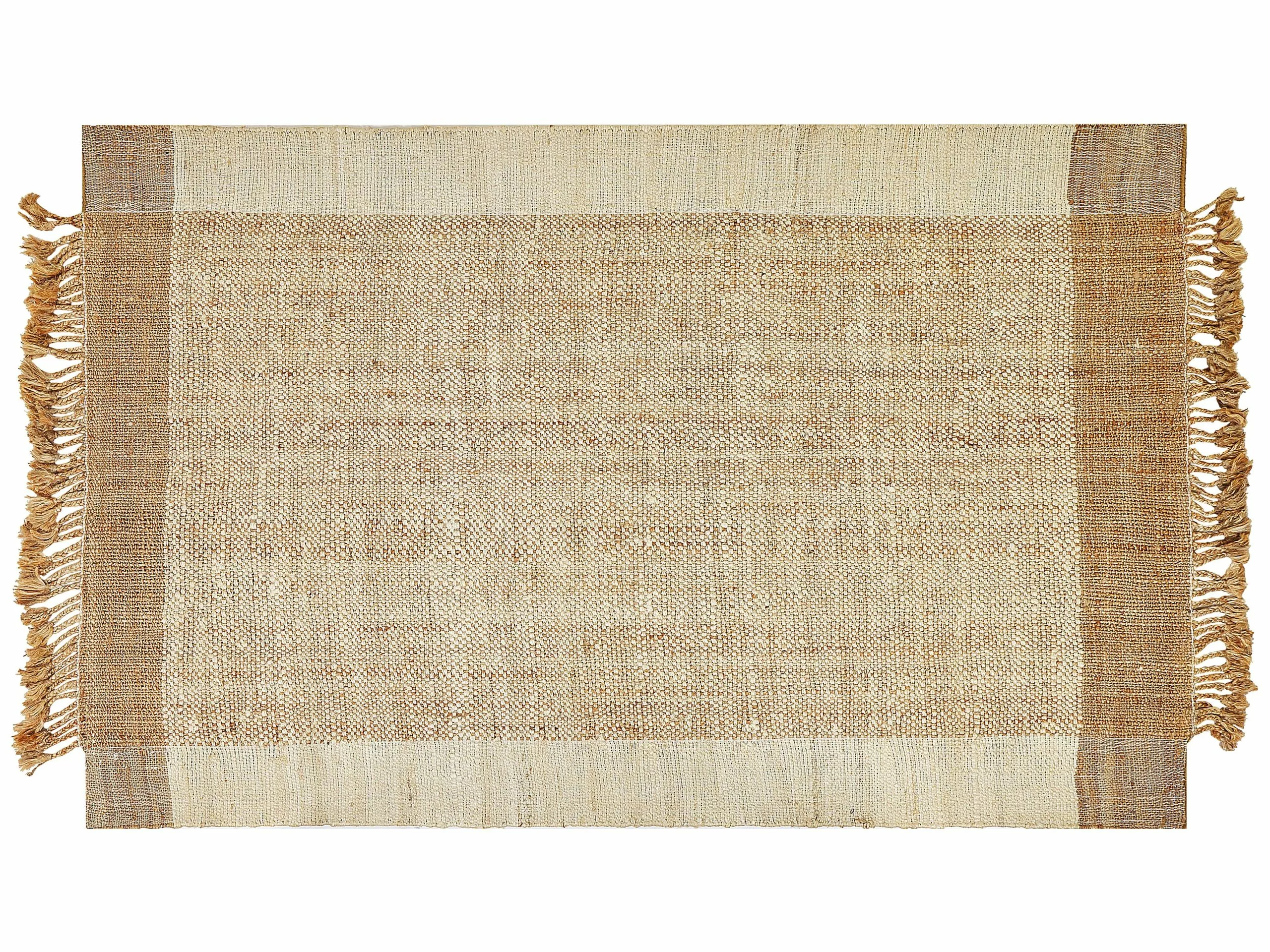 Beliani Matto Juutti Beige DEDEMLI Useita Kokoja 5 Beliani Matto Juutti Beige DEDEMLI Useita Kokoja - Image 3