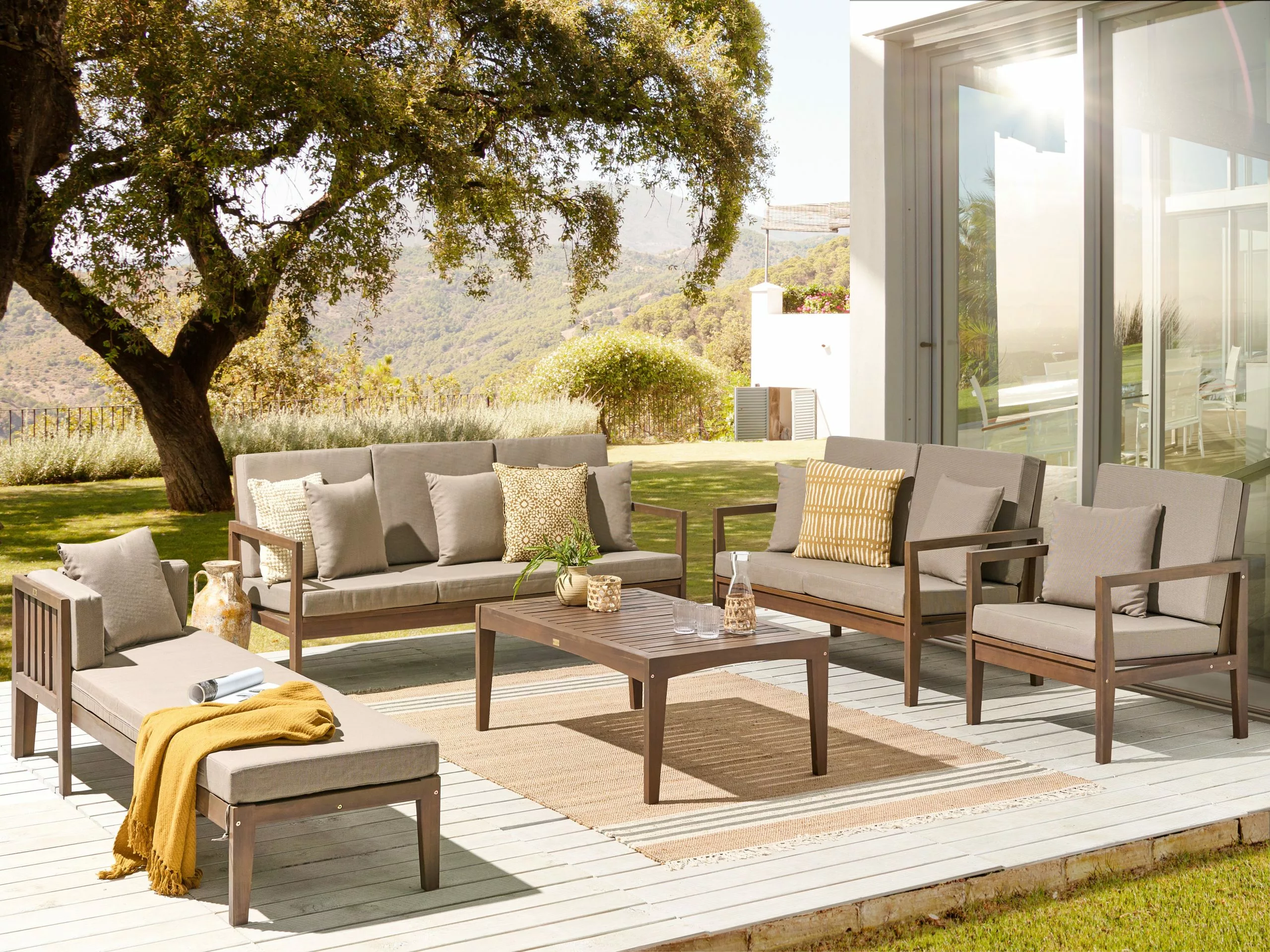 Beliani Matto Juutti Beige/harmaa MIRZA Useita Kokoja 5 Beliani Matto Juutti Beige/harmaa MIRZA Useita Kokoja - Image 3